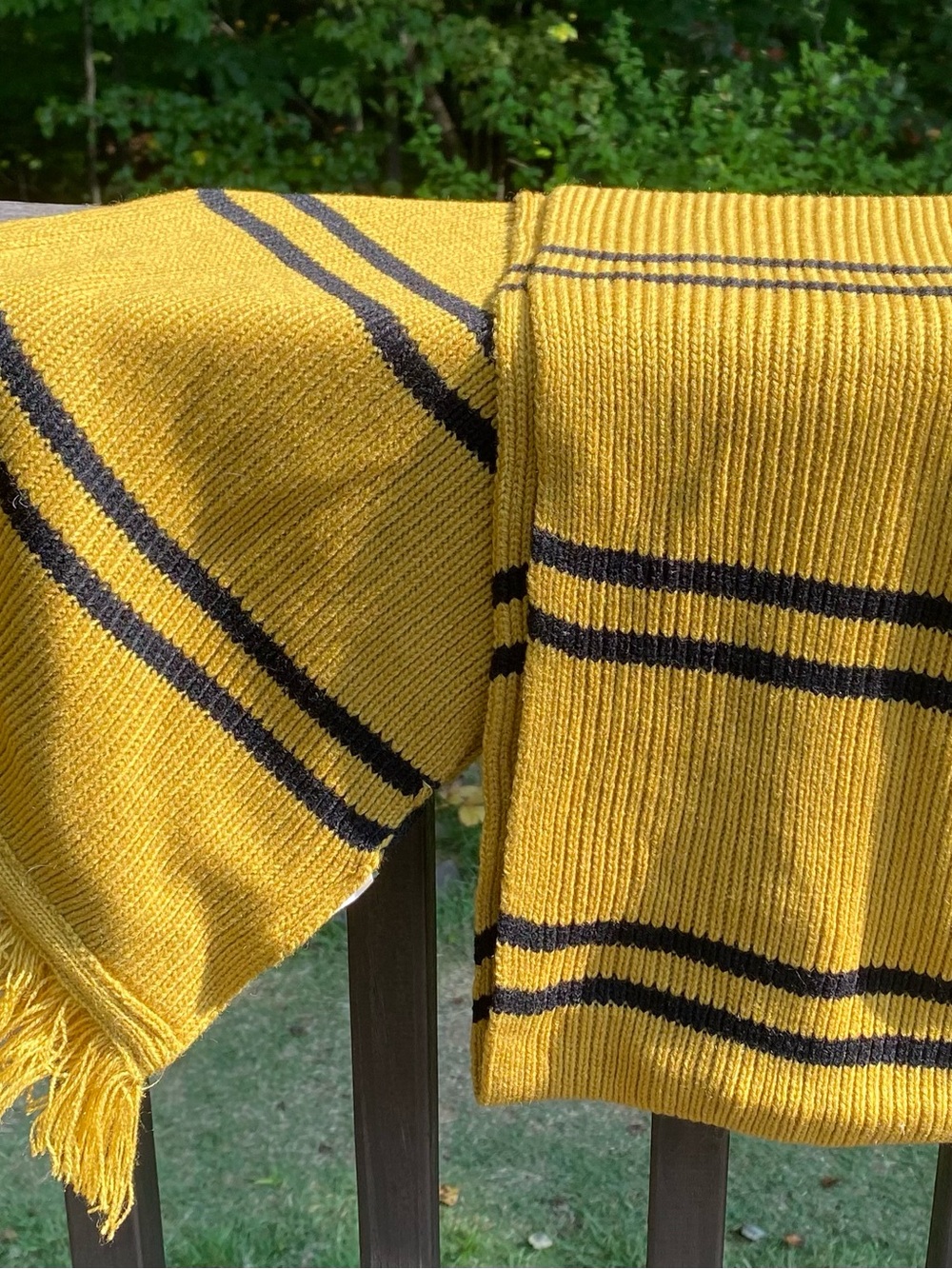 Hufflepuff Mustard Yellow Striped Knit Scarf